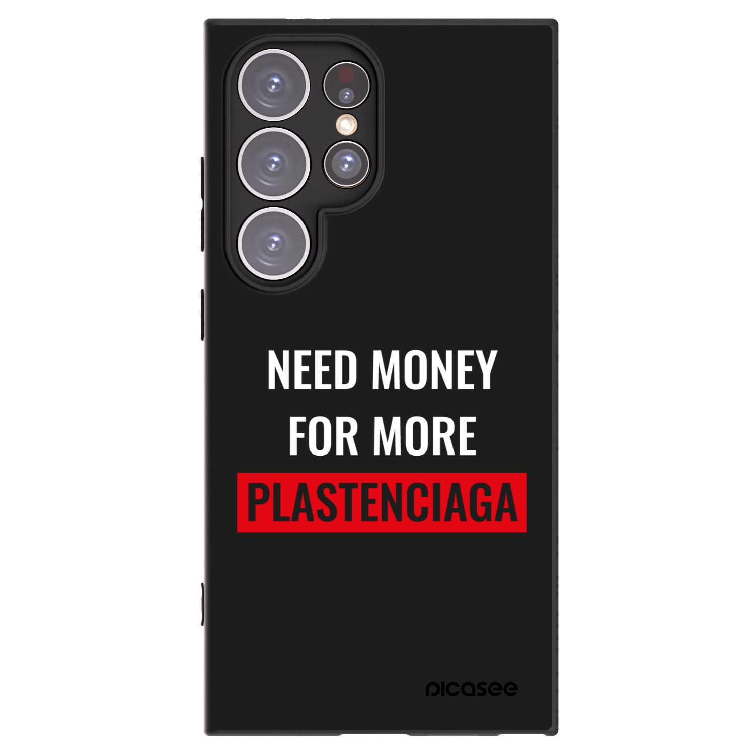 Picasee silikónový čierny obal pre Samsung Galaxy S24 Ultra S928B 5G - More PLASTENCIAGA