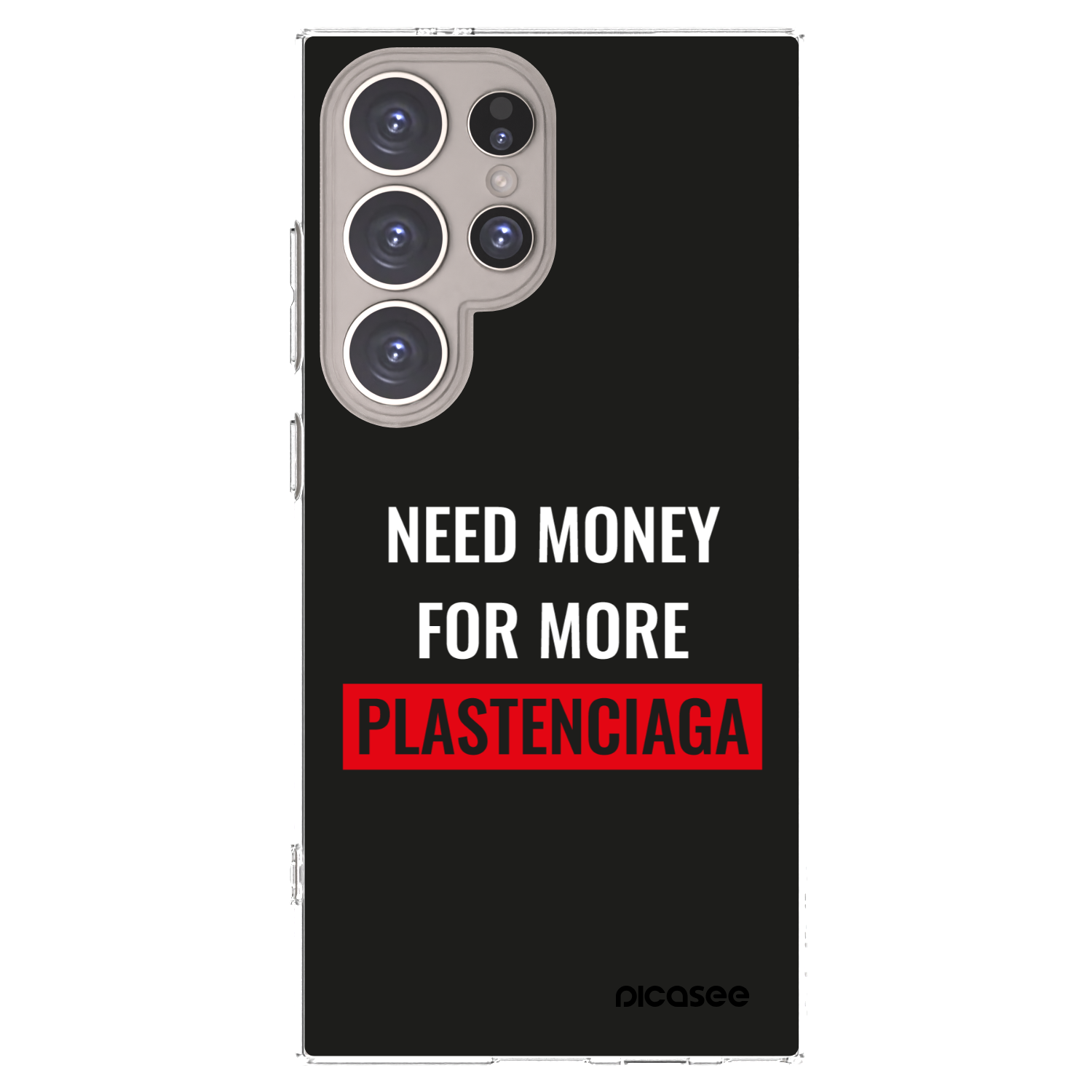 Picasee silikónový prehľadný obal pre Samsung Galaxy S24 Ultra S928B 5G - More PLASTENCIAGA