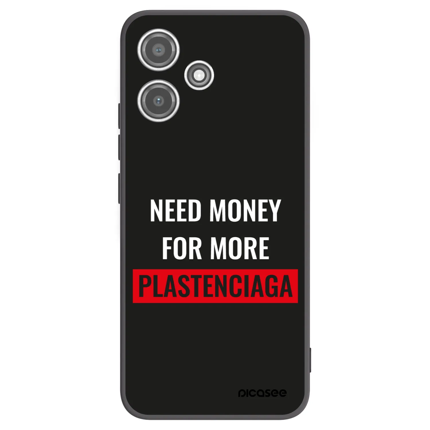 Picasee silikónový čierny obal pre Xiaomi Redmi 12 5G - More PLASTENCIAGA