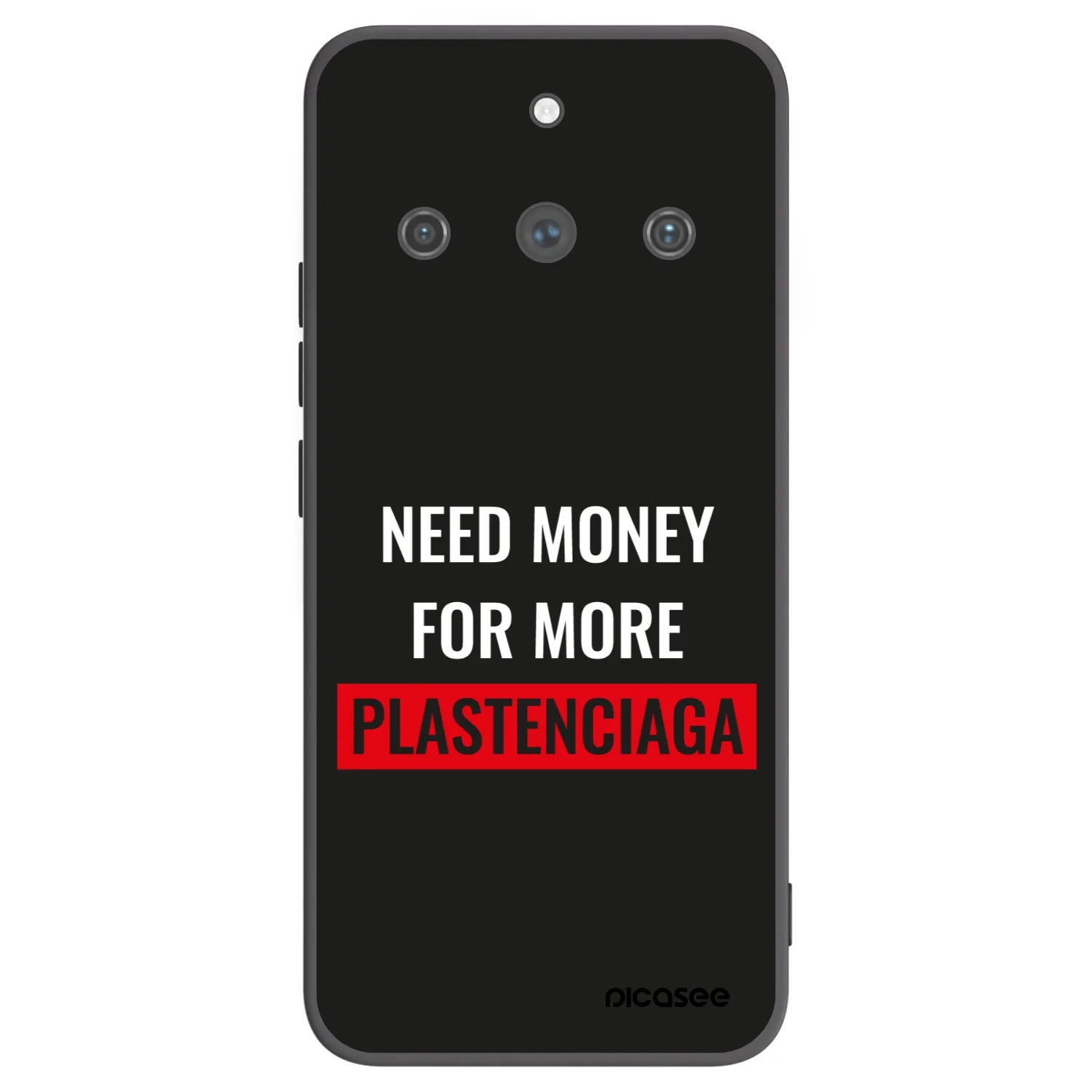 Picasee silikónový čierny obal pre Realme 11 Pro+ - More PLASTENCIAGA