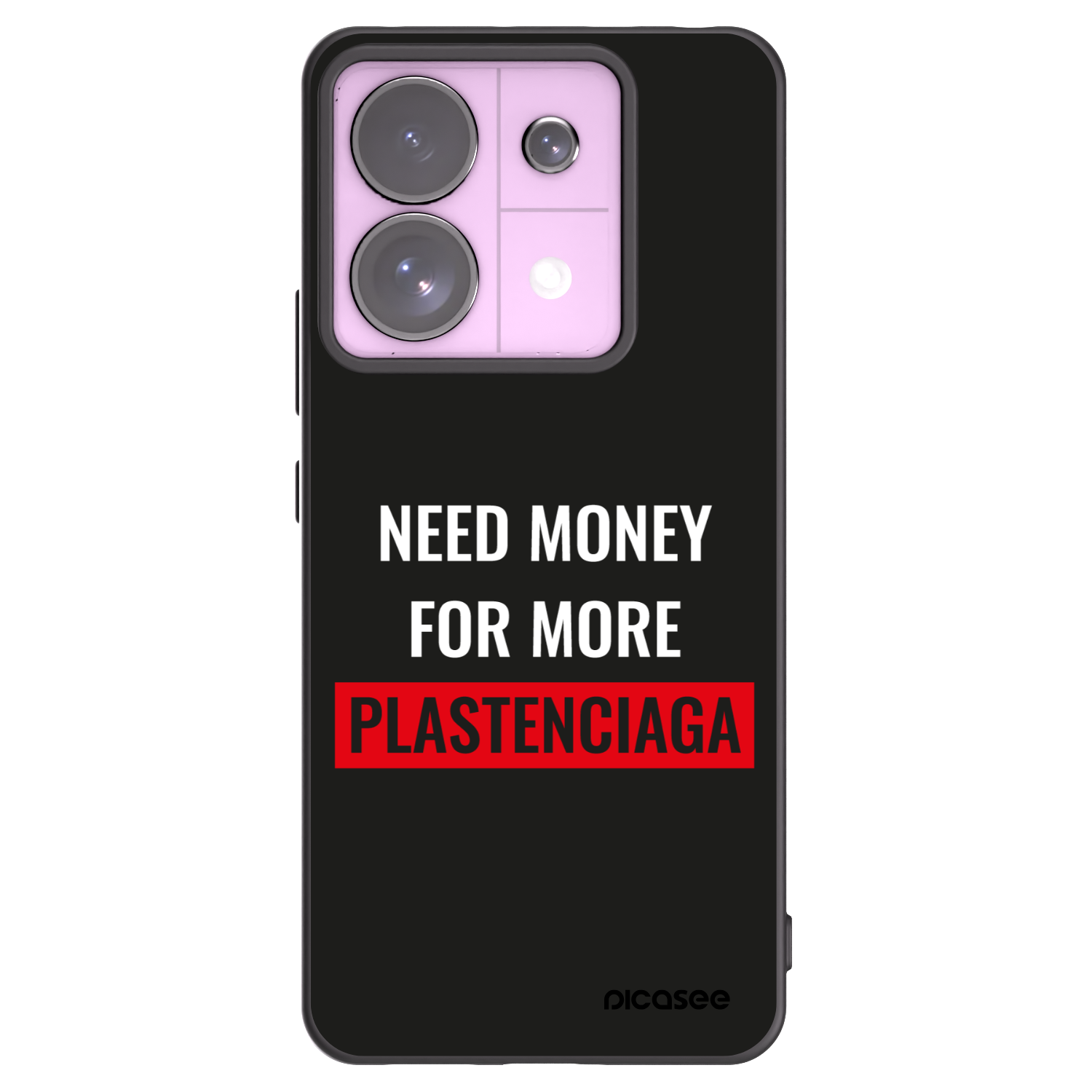 Picasee silikónový čierny obal pre Xiaomi Redmi Note 13 Pro 5G - More PLASTENCIAGA