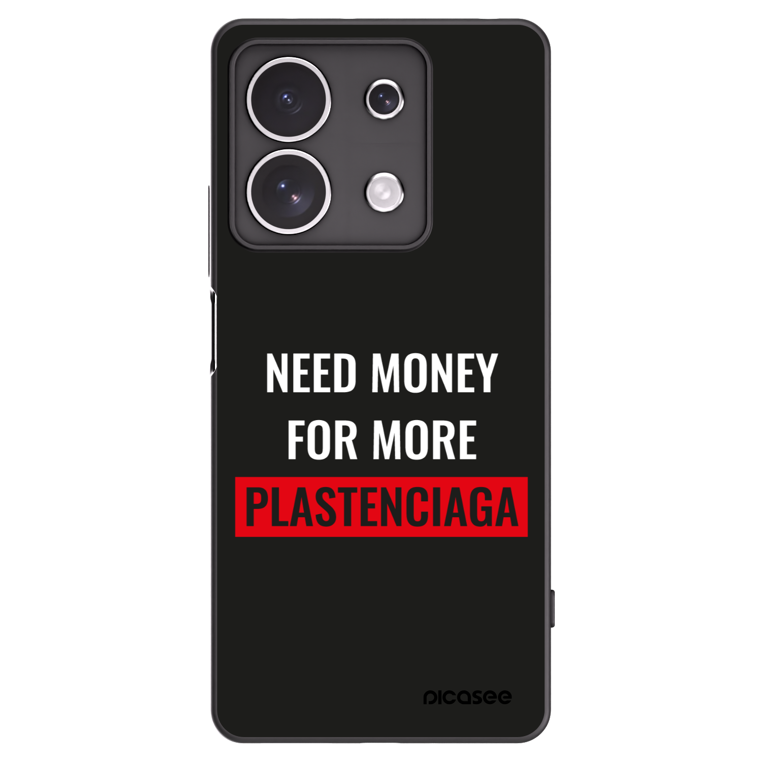 Picasee silikónový čierny obal pre Xiaomi Redmi Note 13 4G - More PLASTENCIAGA