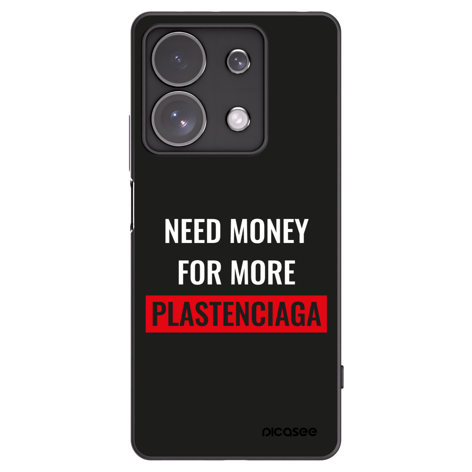 Silikónový čierny obal pre Xiaomi Redmi Note 13 Pro 4G - More PLASTENCIAGA