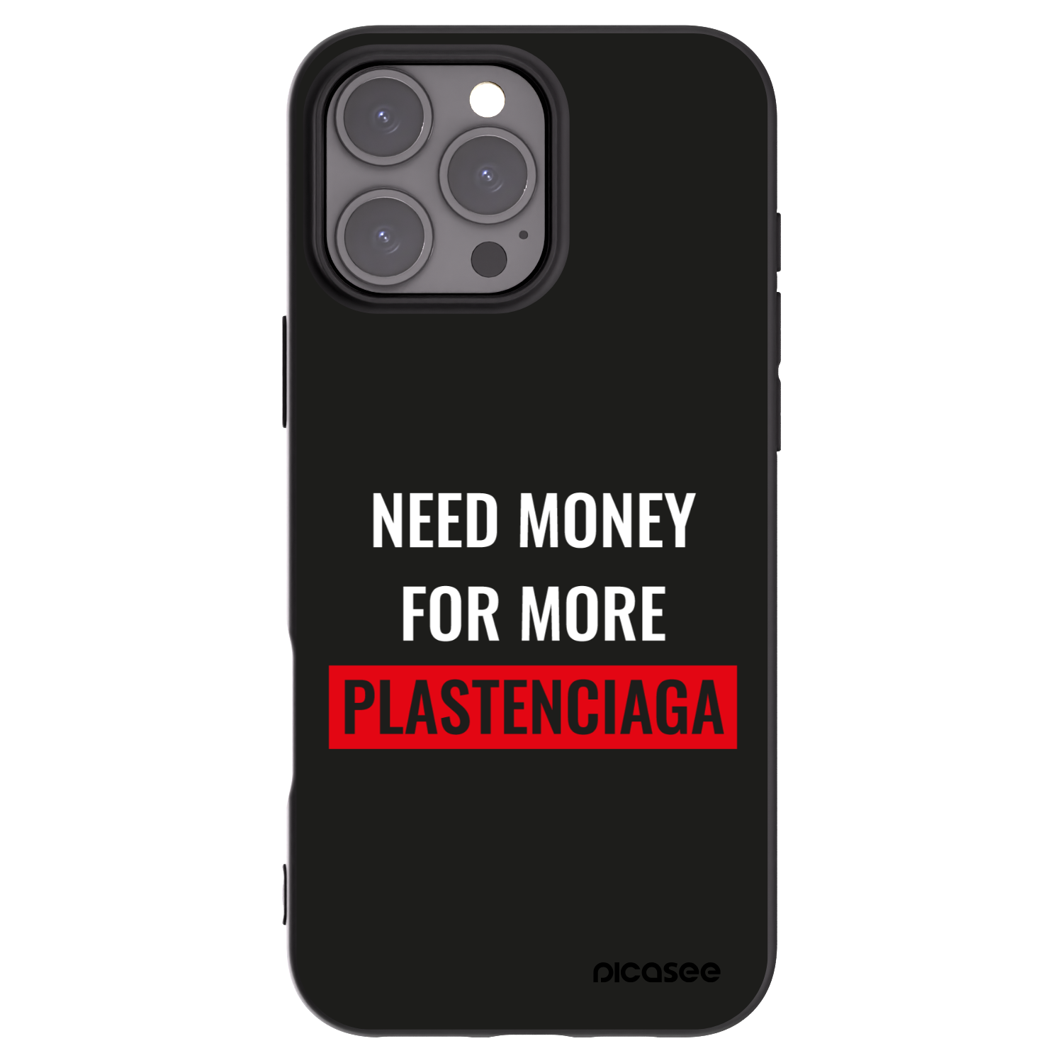 Silikónový čierny obal pre Apple iPhone 16 Pro Max - More PLASTENCIAGA