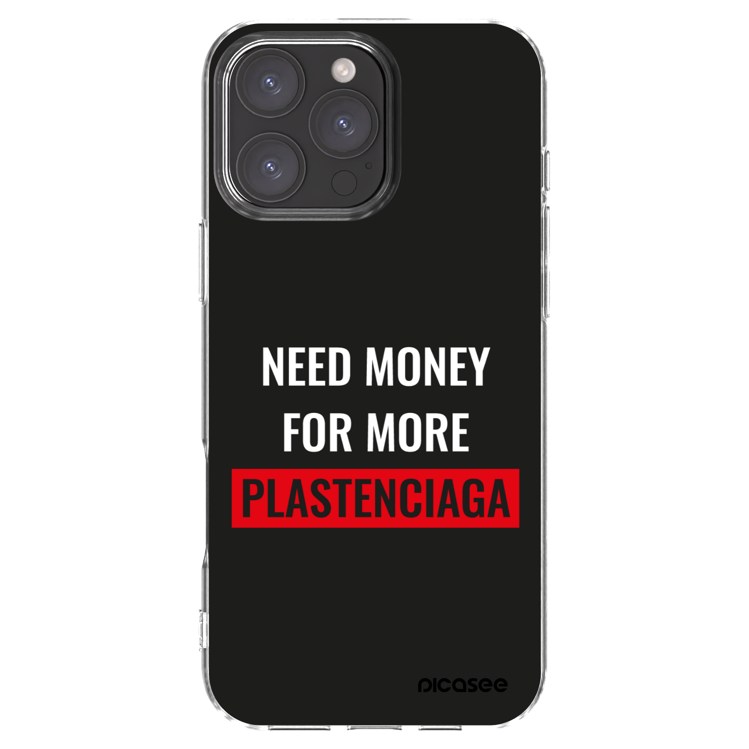 Silikónový prehľadný obal pre Apple iPhone 16 Pro Max - More PLASTENCIAGA