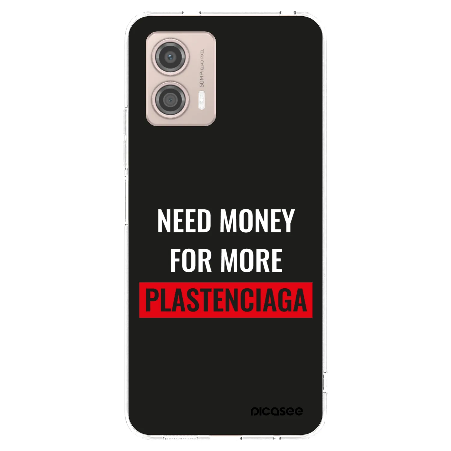 Picasee silikónový prehľadný obal pre Motorola Moto G53 5G - More PLASTENCIAGA
