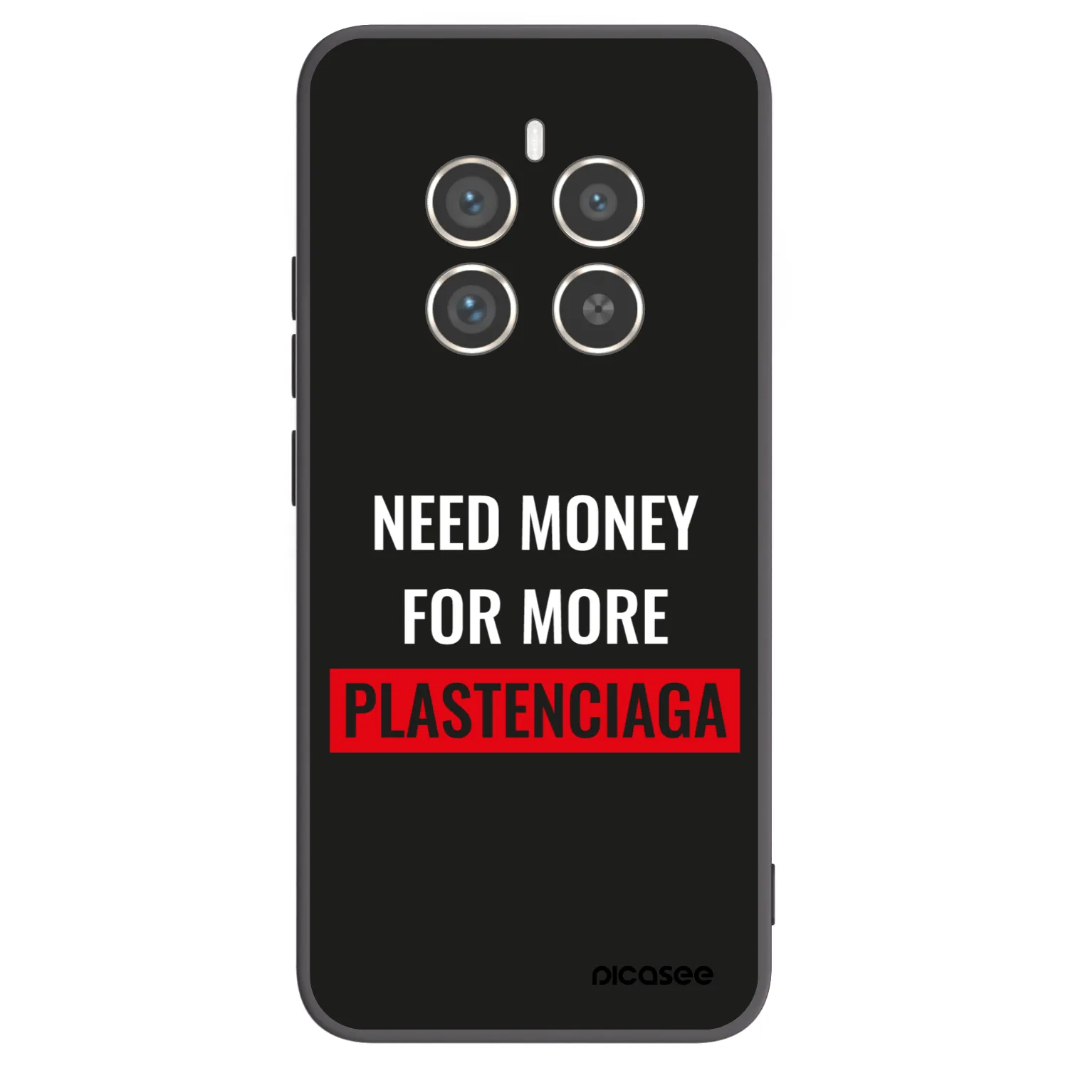 Picasee silikónový čierny obal pre Realme 12 Pro 5G - More PLASTENCIAGA