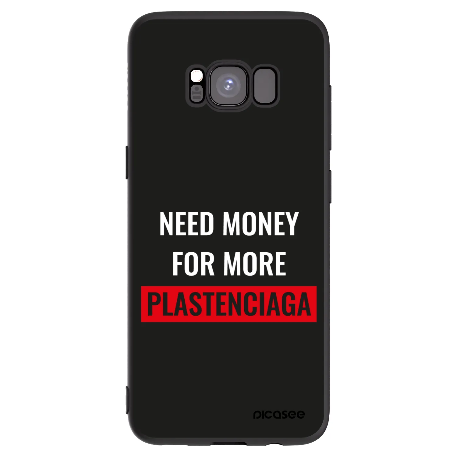 Picasee silikónový čierny obal pre Samsung Galaxy S8 G950F - More PLASTENCIAGA