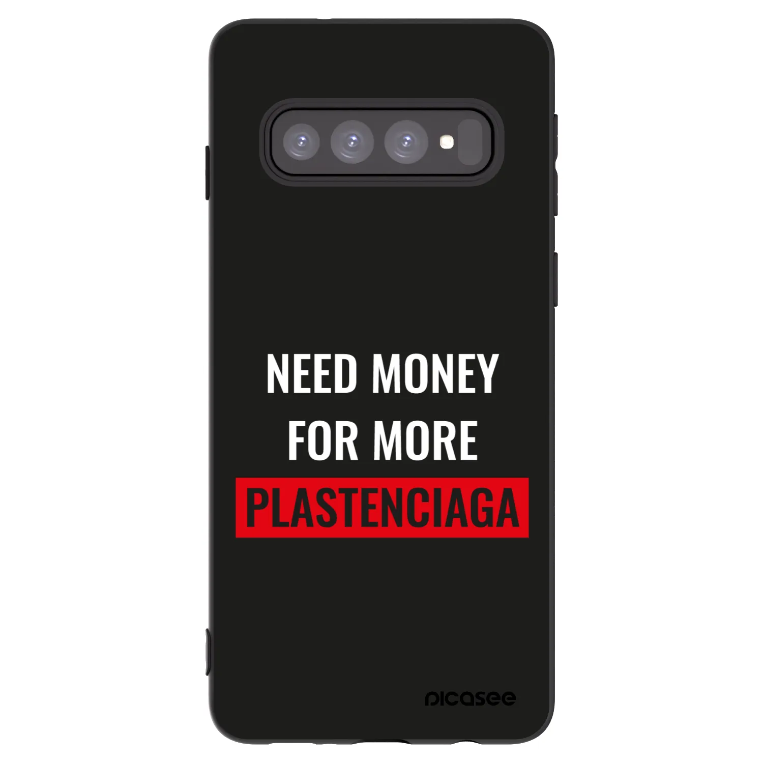 Picasee silikónový čierny obal pre Samsung Galaxy S10 G973 - More PLASTENCIAGA