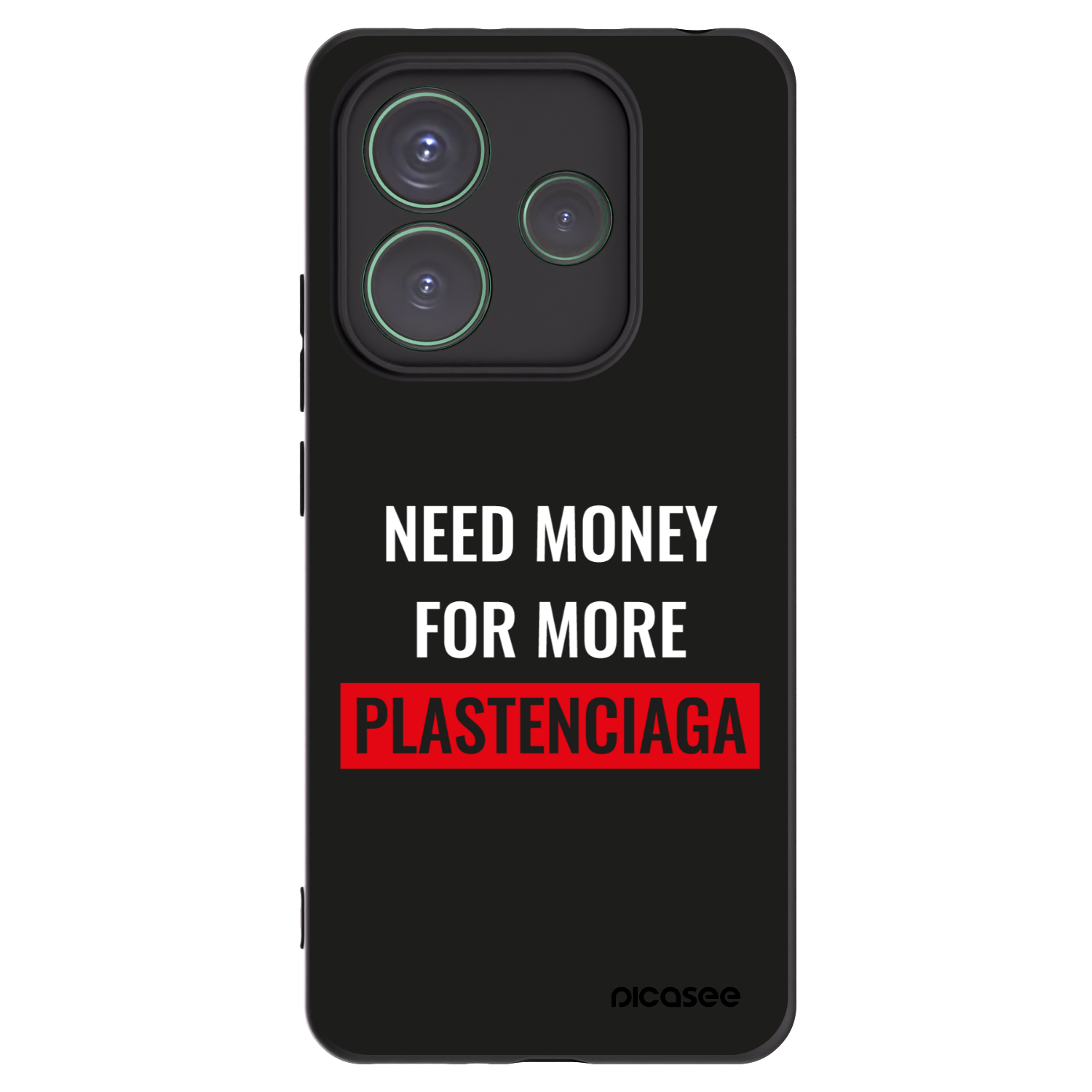 Silikónový čierny obal pre Xiaomi Redmi Note 14 5G - More PLASTENCIAGA