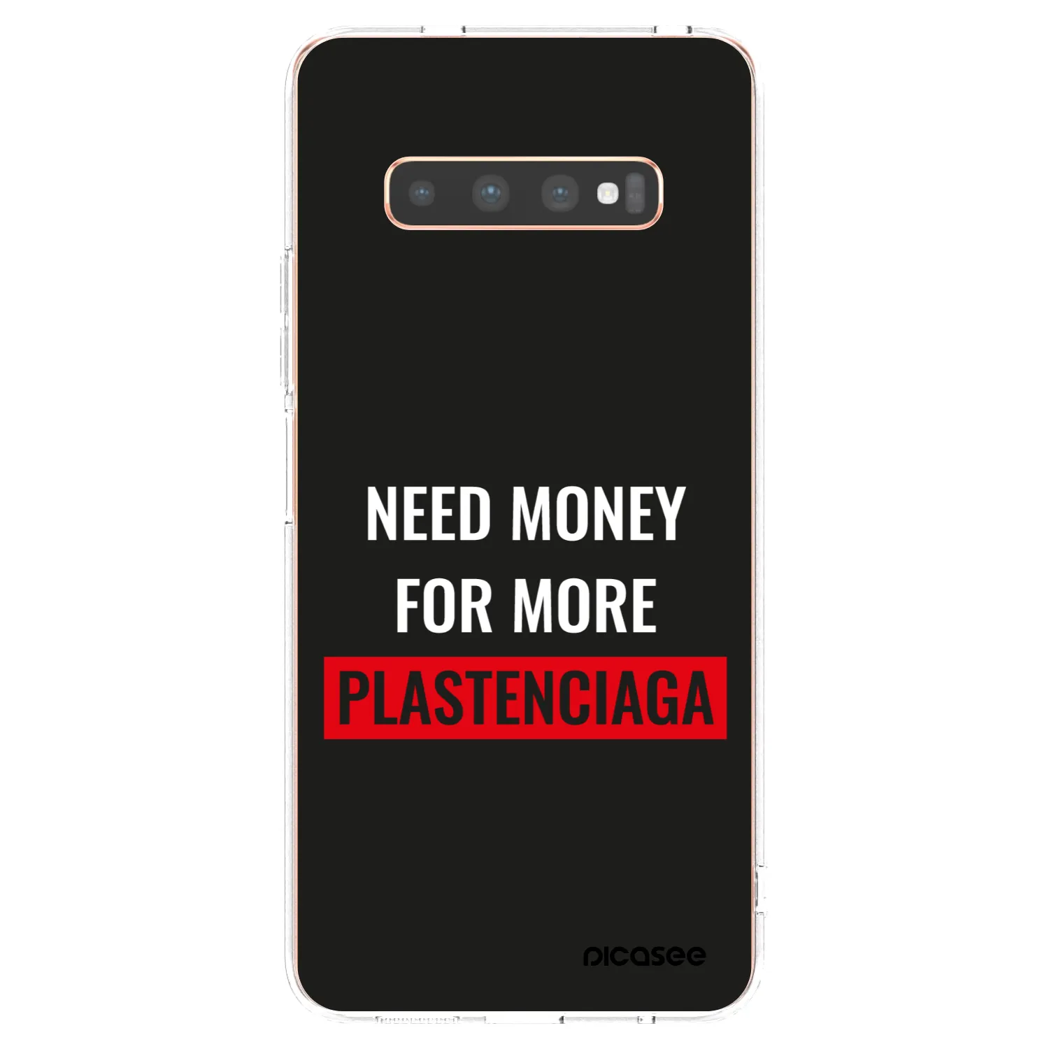 Picasee silikónový prehľadný obal pre Samsung Galaxy S10 Plus G975 - More PLASTENCIAGA
