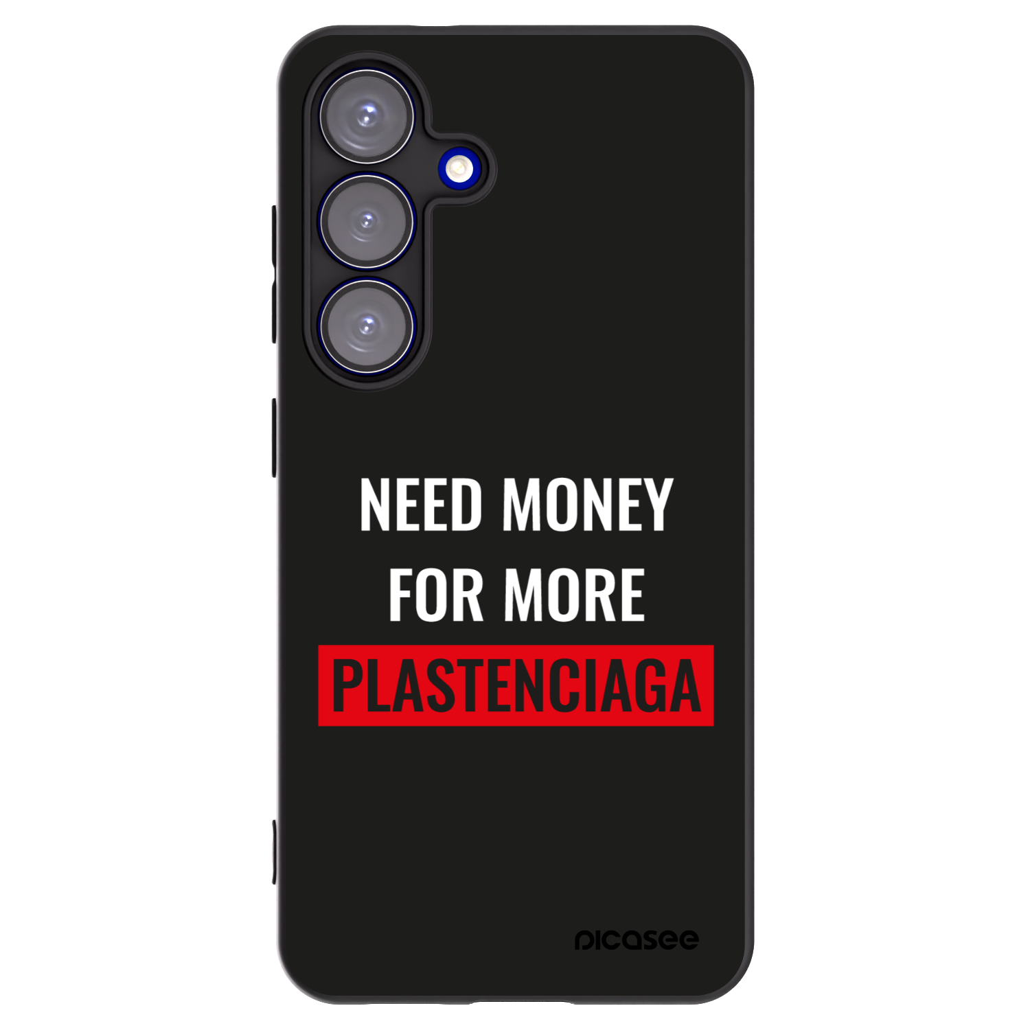 Picasee silikónový čierny obal pre Samsung Galaxy S25 5G - More PLASTENCIAGA