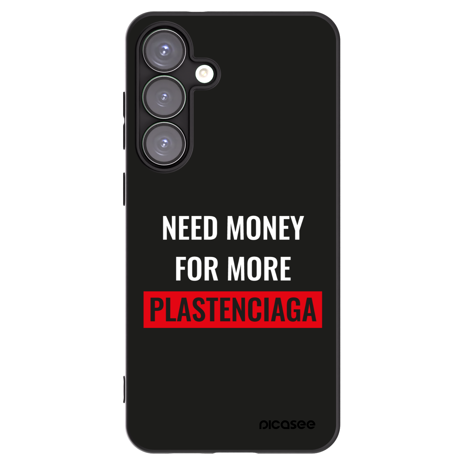 Picasee silikónový čierny obal pre Samsung Galaxy S25+ 5G - More PLASTENCIAGA