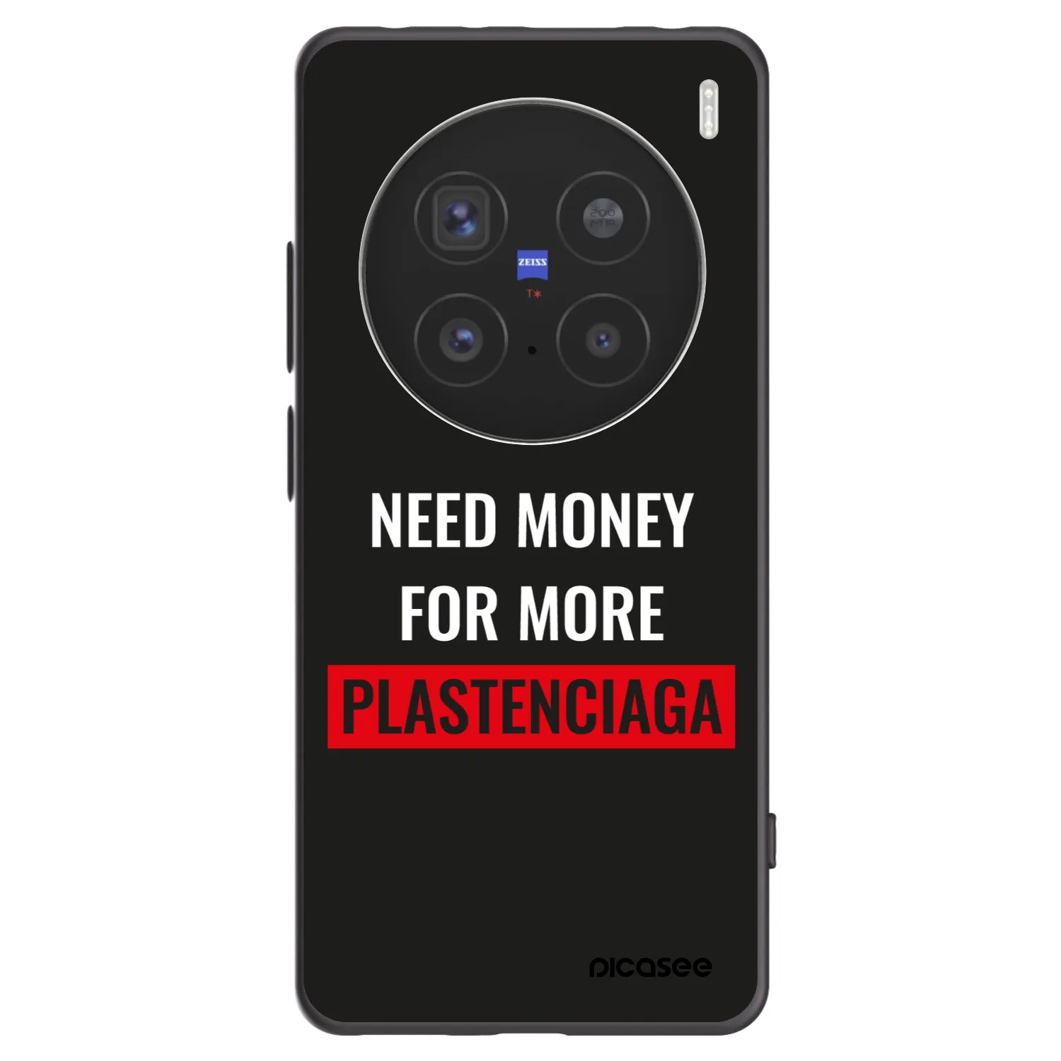 Picasee silikónový čierny obal pre Vivo X200 Pro - More PLASTENCIAGA