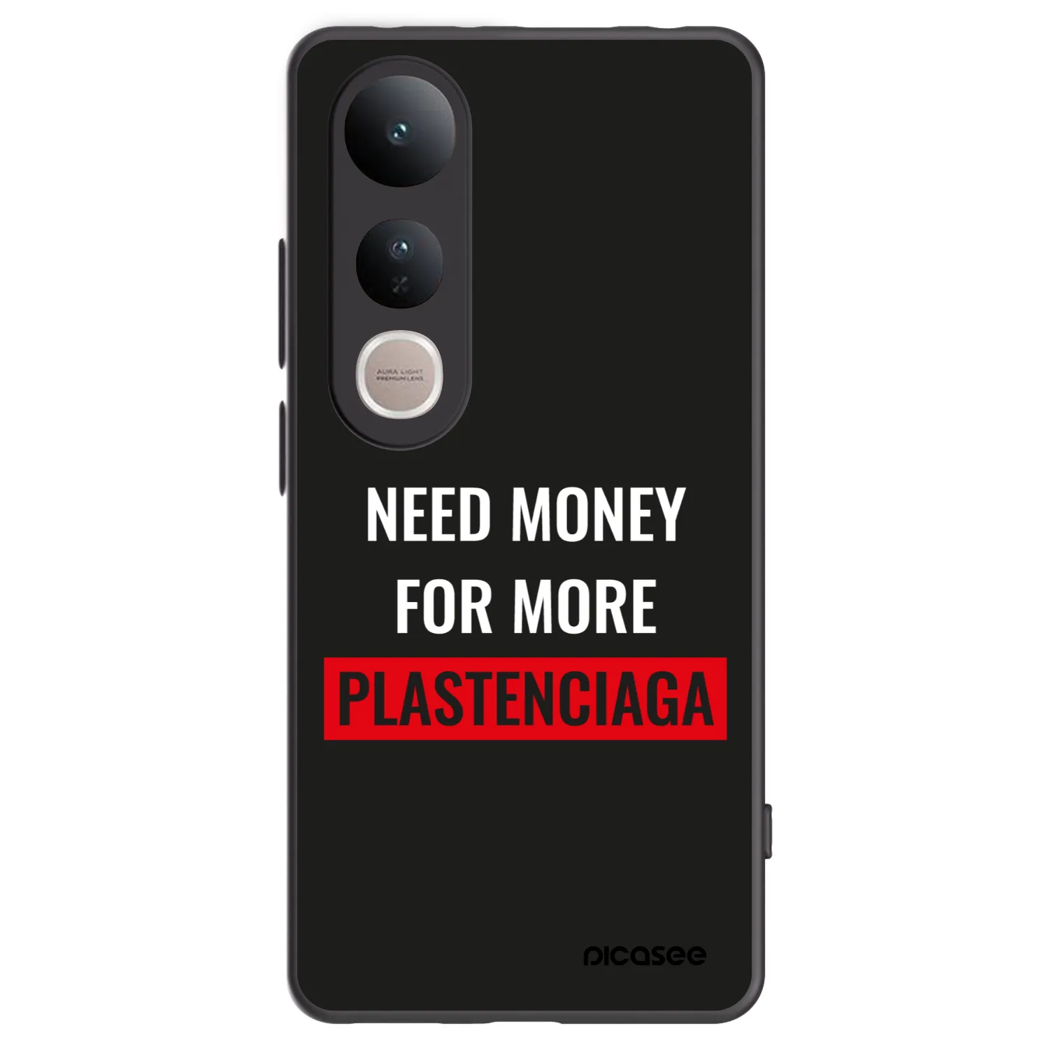 Picasee silikónový čierny obal pre Vivo V50 Lite 5G - More PLASTENCIAGA