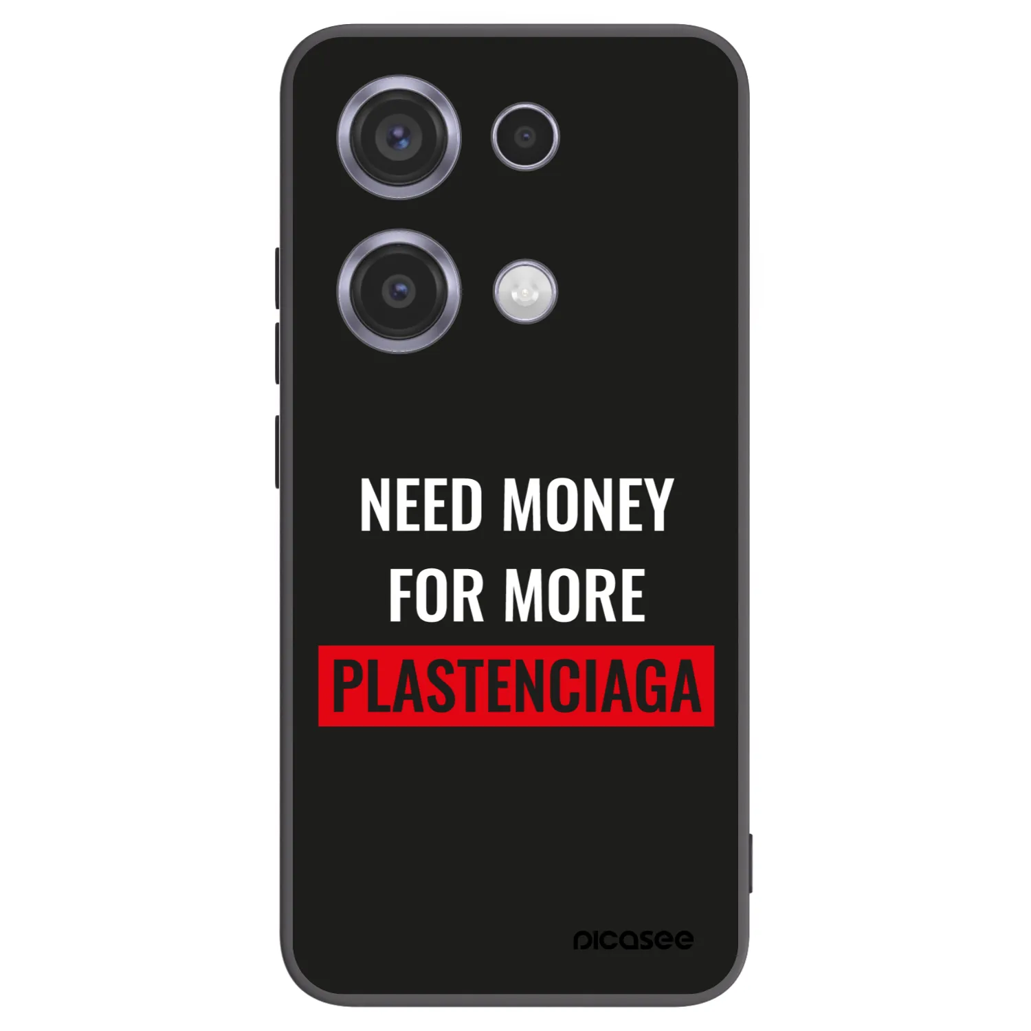 Picasee silikónový čierny obal pre Xiaomi Redmi Note 14S - More PLASTENCIAGA