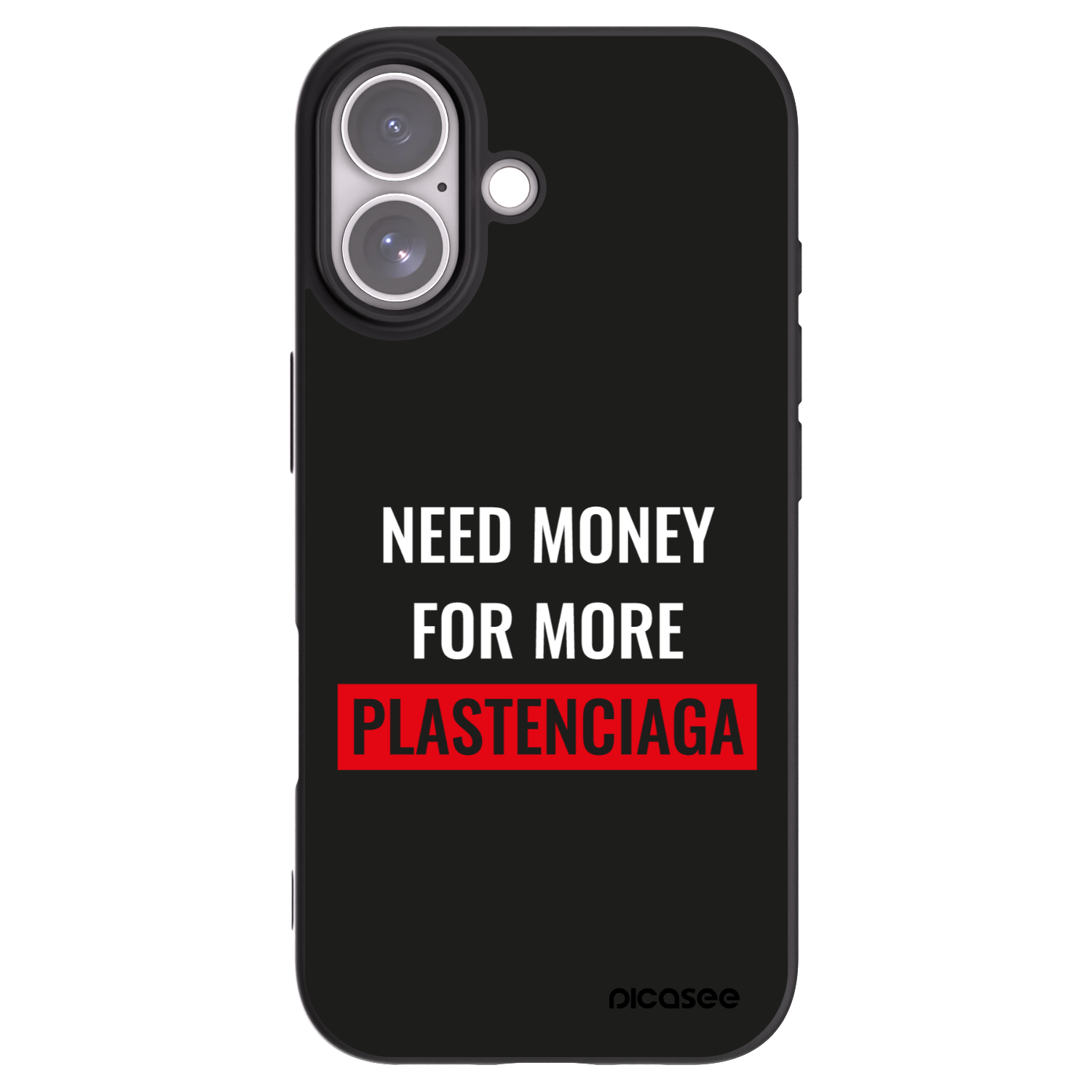 Picasee silikónový čierny obal pre Apple iPhone 17 - More PLASTENCIAGA