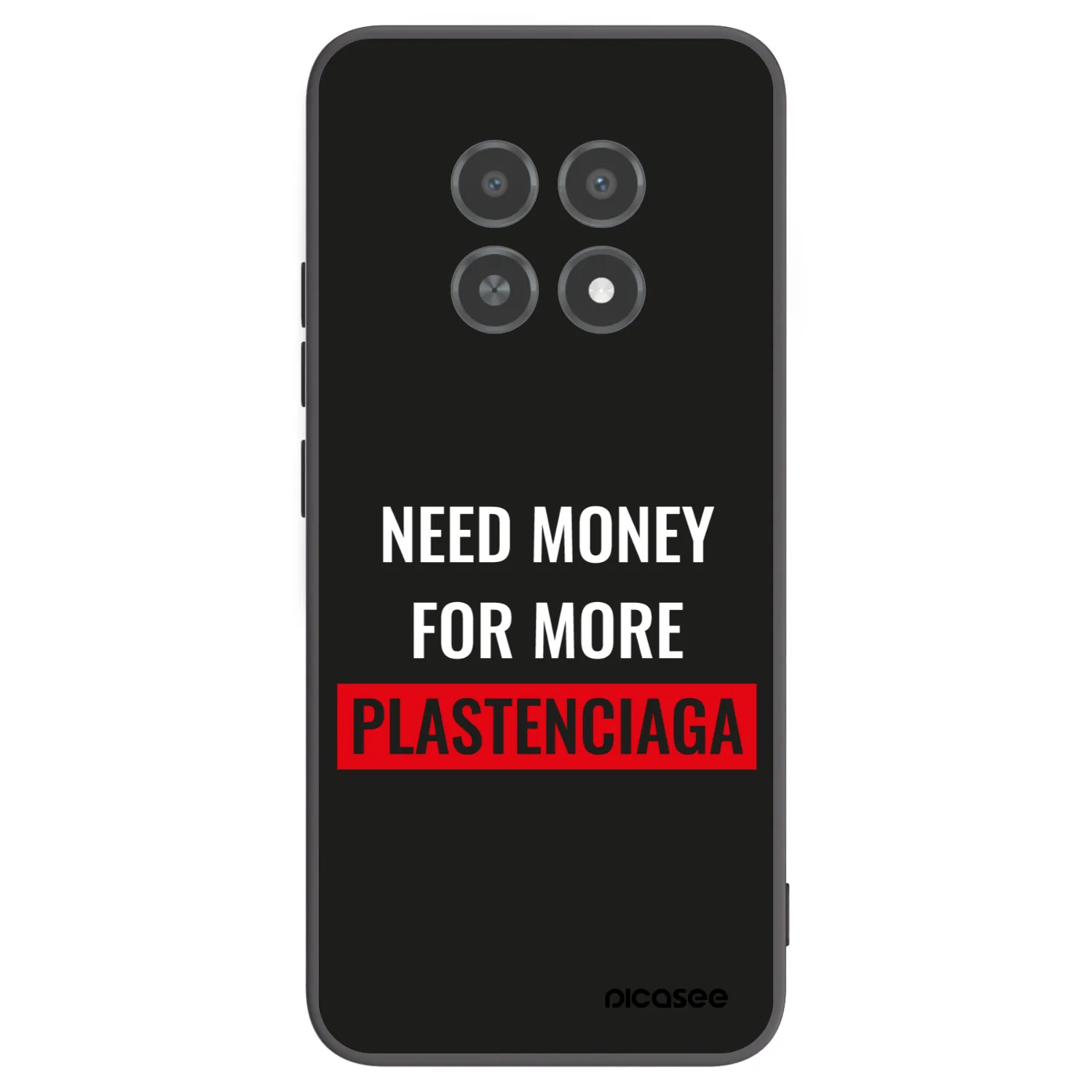 Picasee silikónový čierny obal pre Realme 12X - More PLASTENCIAGA