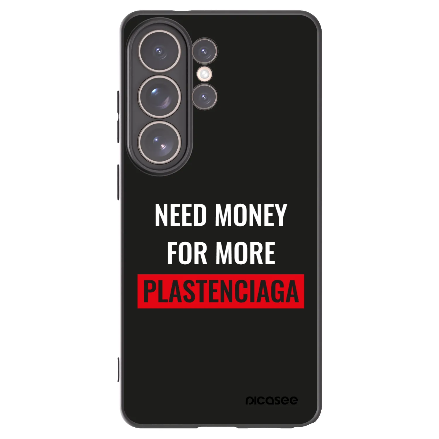 Picasee silikónový čierny obal pre Samsung Galaxy S26 Ultra - More PLASTENCIAGA