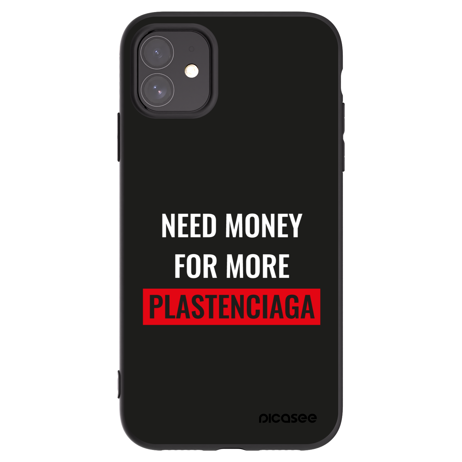 Picasee silikónový čierny obal pre Apple iPhone 11 - More PLASTENCIAGA