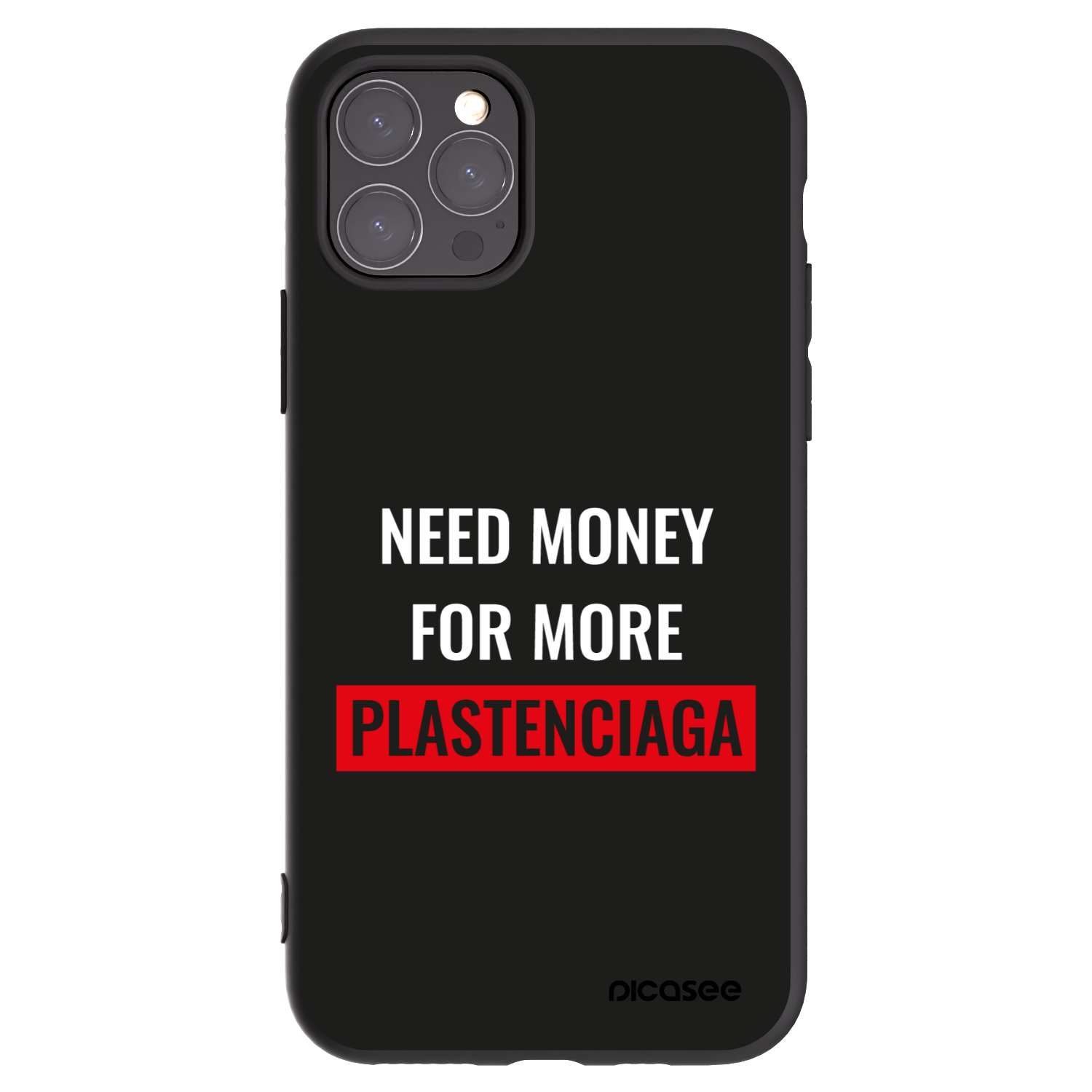 Picasee silikónový čierny obal pre Apple iPhone 11 Pro - More PLASTENCIAGA