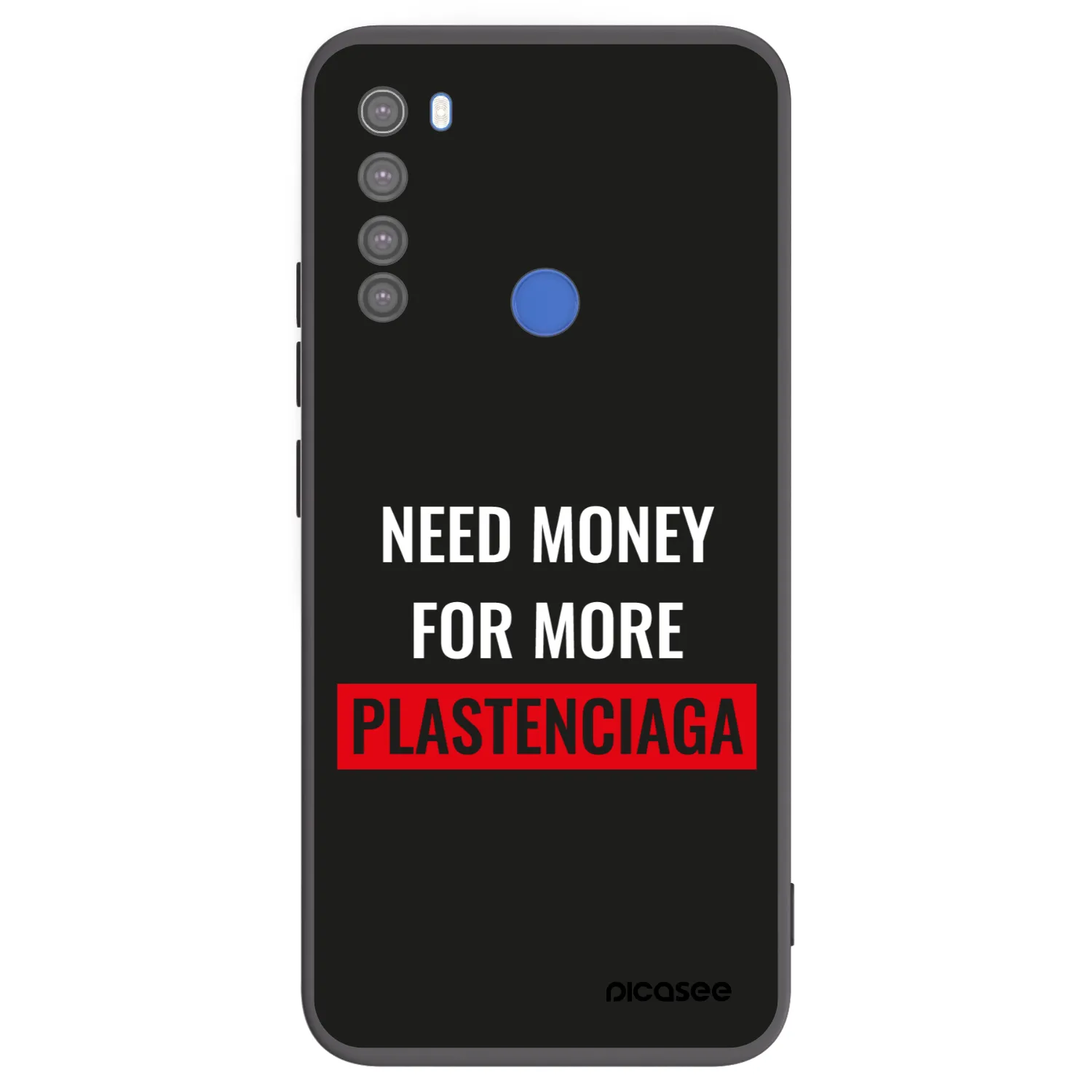 Picasee silikónový čierny obal pre Xiaomi Redmi Note 8T - More PLASTENCIAGA