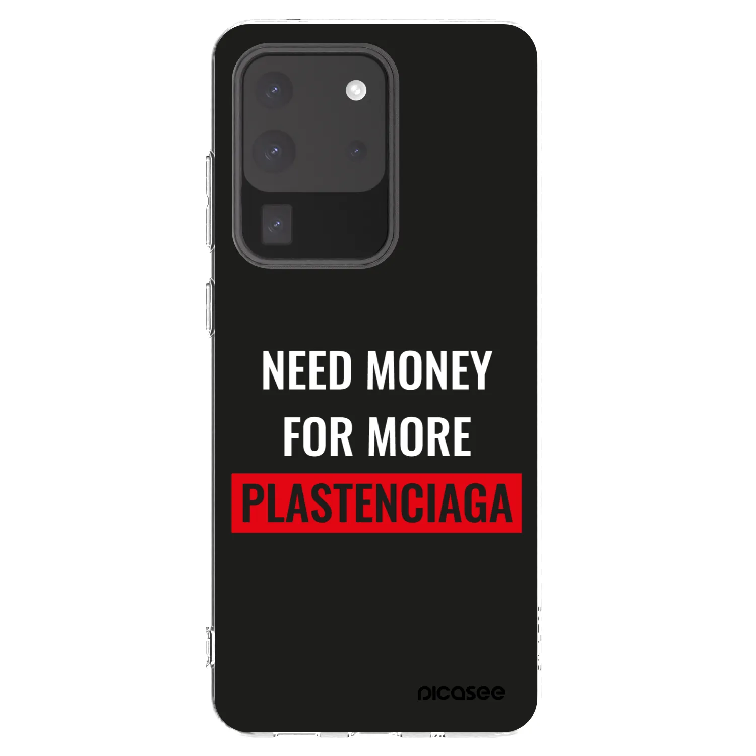 Picasee silikónový prehľadný obal pre Samsung Galaxy S20 Ultra 5G G988F - More PLASTENCIAGA