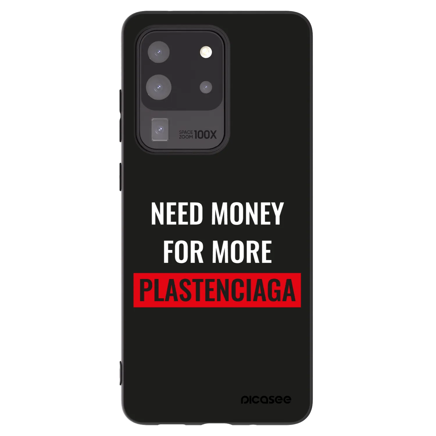 Picasee silikónový čierny obal pre Samsung Galaxy S20 Ultra 5G G988F - More PLASTENCIAGA