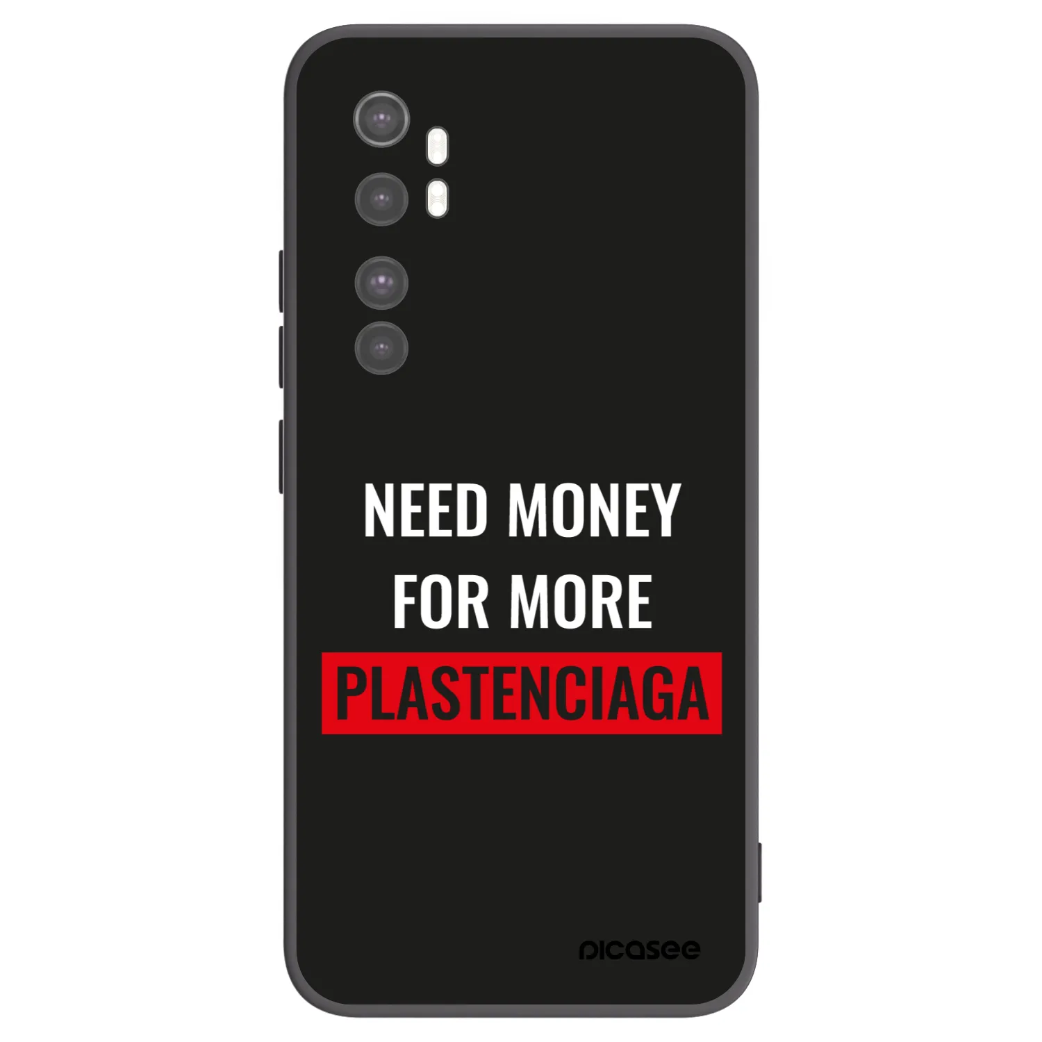 Picasee silikónový čierny obal pre Xiaomi Mi Note 10 Lite - More PLASTENCIAGA