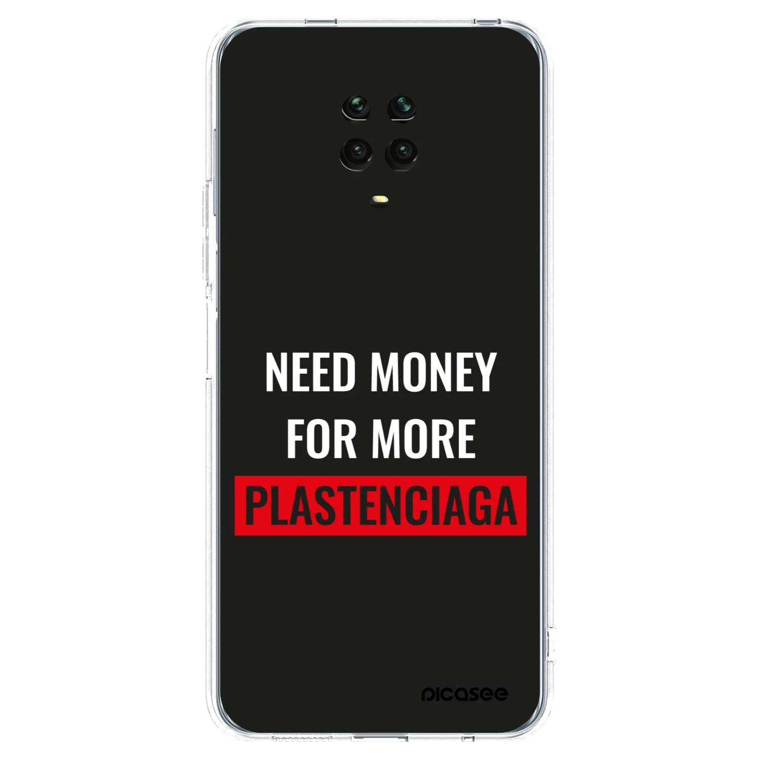 Picasee silikónový prehľadný obal pre Xiaomi Redmi Note 9S - More PLASTENCIAGA