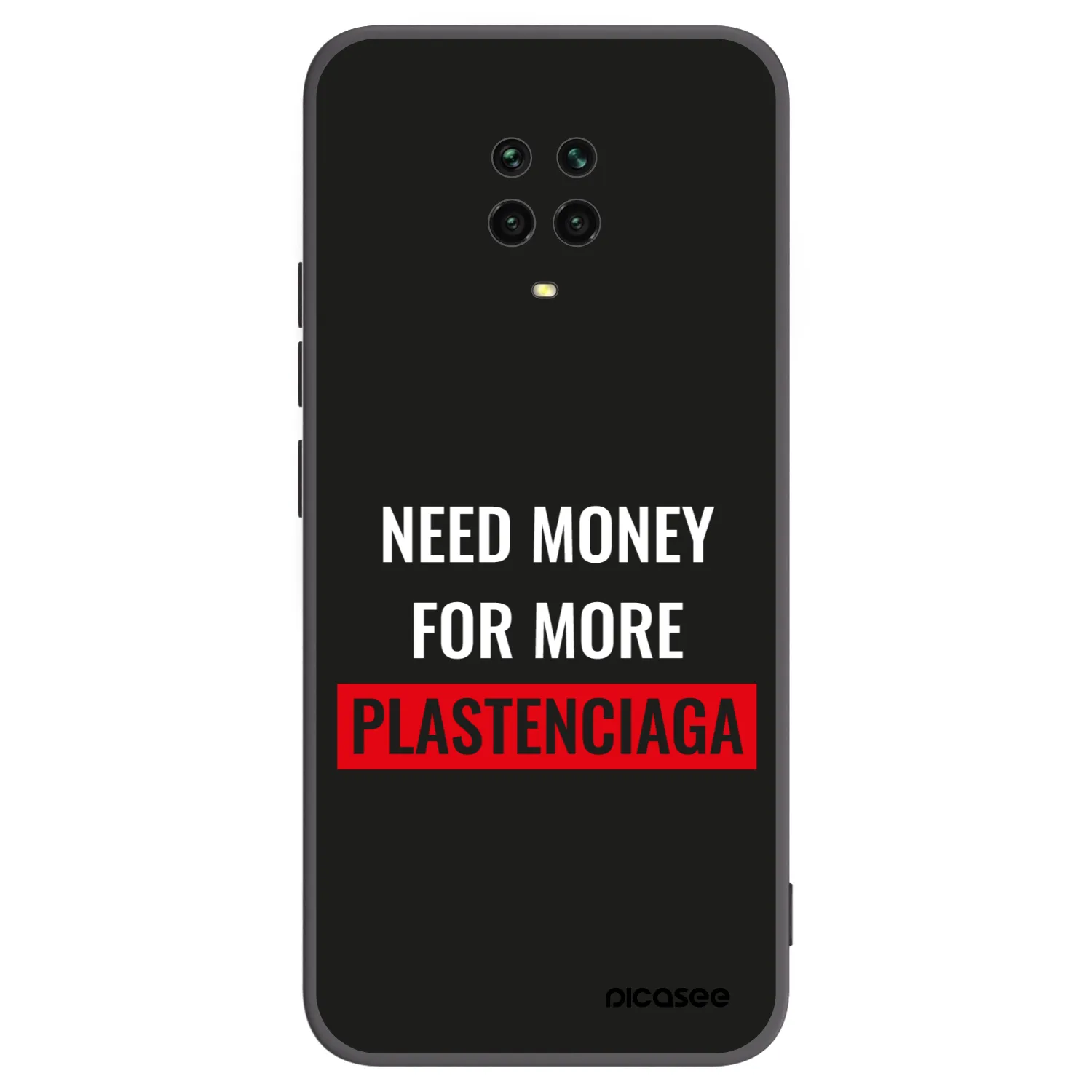 Picasee silikónový čierny obal pre Xiaomi Redmi Note 9S - More PLASTENCIAGA