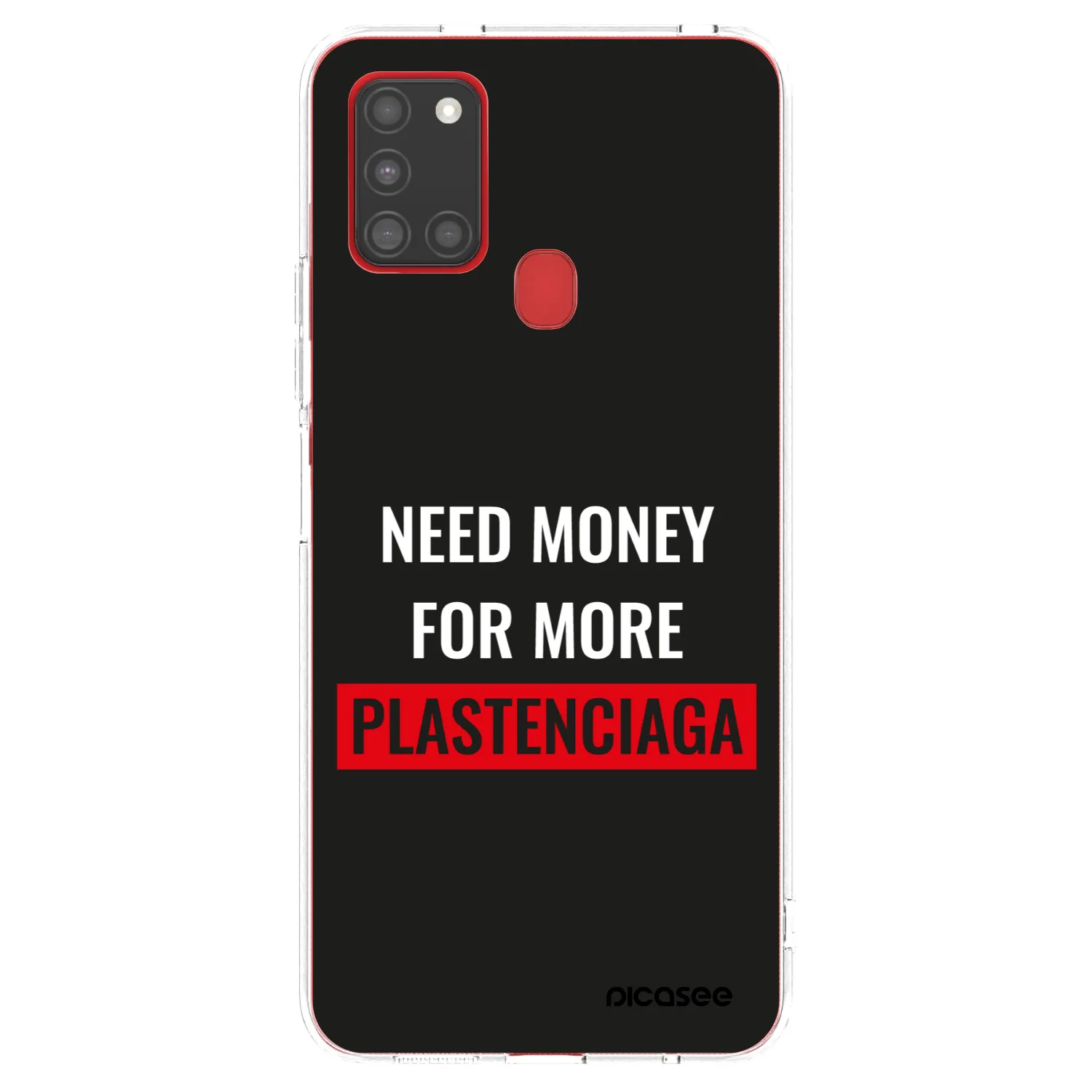 Picasee silikónový prehľadný obal pre Samsung Galaxy A21s - More PLASTENCIAGA