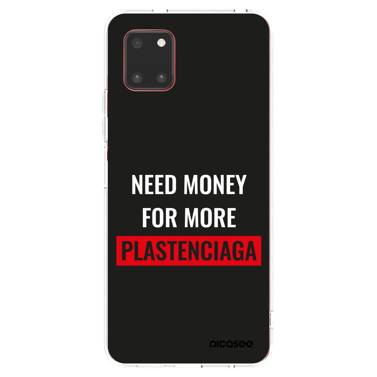 Picasee silikónový prehľadný obal pre Samsung Galaxy Note 10 Lite N770F - More PLASTENCIAGA