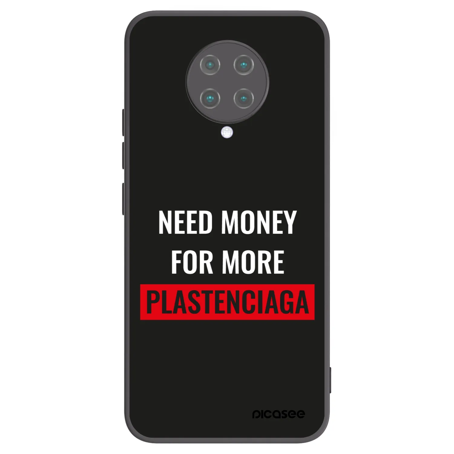 Picasee silikónový čierny obal pre Xiaomi Poco F2 Pro - More PLASTENCIAGA