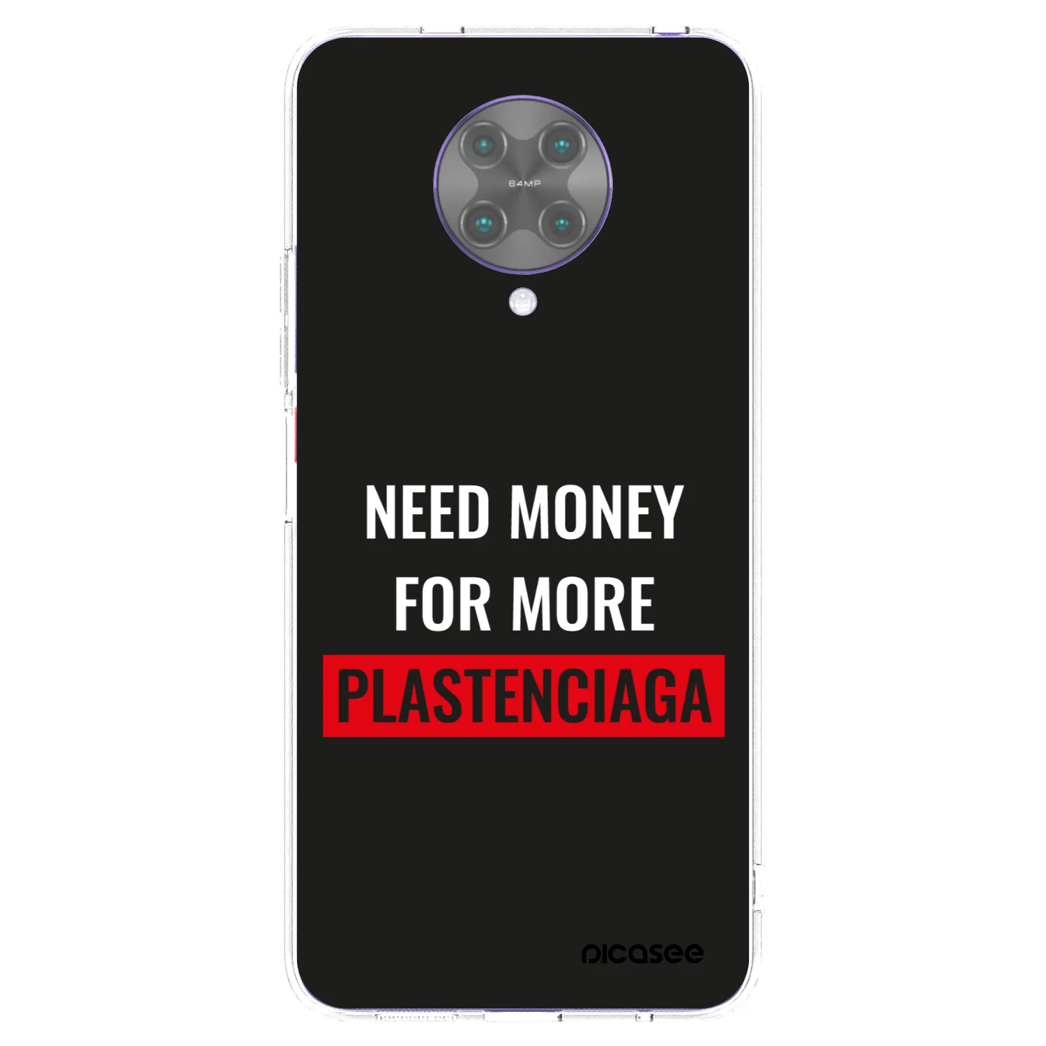 Silikónový prehľadný obal pre Xiaomi Poco F2 Pro - More PLASTENCIAGA