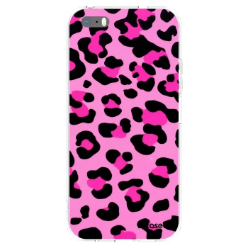 Picasee silikónový prehľadný obal pre Apple iPhone 5/5S/SE - Pink Tiger