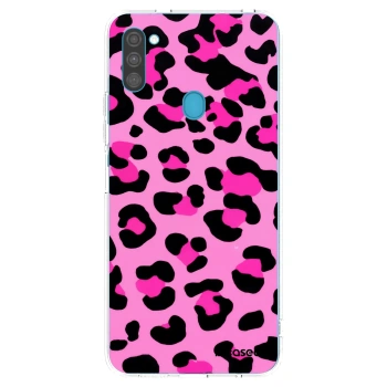 Picasee silikónový prehľadný obal pre Samsung Galaxy M11 - Pink Tiger