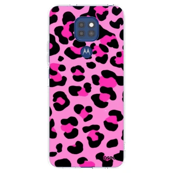 Picasee silikónový prehľadný obal pre Motorola Moto G9 Play - Pink Tiger