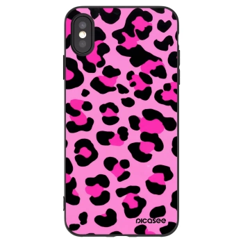 Picasee silikónový čierny obal pre Apple iPhone XS Max - Pink Tiger