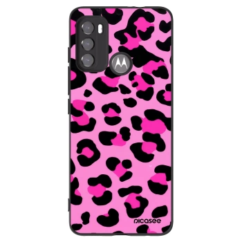Picasee silikónový čierny obal pre Motorola Moto G60 - Pink Tiger
