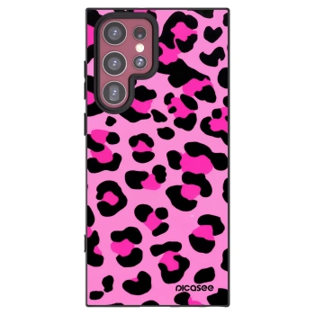 Picasee silikónový čierny obal pre Samsung Galaxy S22 Ultra 5G - Pink Tiger