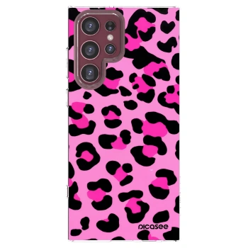 Picasee silikónový prehľadný obal pre Samsung Galaxy S22 Ultra 5G - Pink Tiger