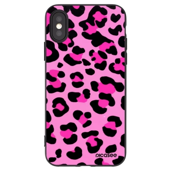 Picasee silikónový čierny obal pre Apple iPhone X/XS - Pink Tiger
