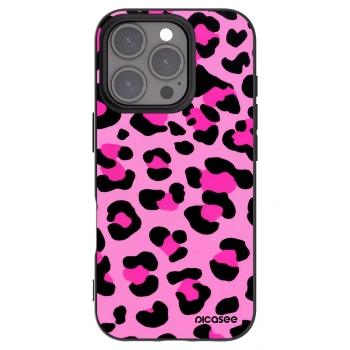 Picasee silikónový čierny obal pre Apple iPhone 16 Pro - Pink Tiger