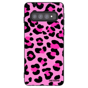 Picasee silikónový čierny obal pre Samsung Galaxy S10 G973 - Pink Tiger