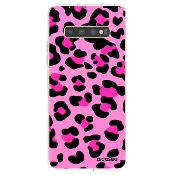 Picasee silikónový prehľadný obal pre Samsung Galaxy S10 Plus G975 - Pink Tiger