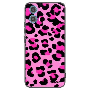 Picasee silikónový čierny obal pre Motorola Moto G34 5G - Pink Tiger