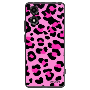 Picasee silikónový čierny obal pre Motorola Moto E14 - Pink Tiger
