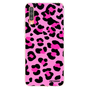 Picasee silikónový prehľadný obal pre Samsung Galaxy A70 A705F - Pink Tiger
