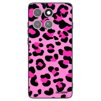 Picasee silikónový čierny obal pre Motorola Edge 60 Fusion - Pink Tiger